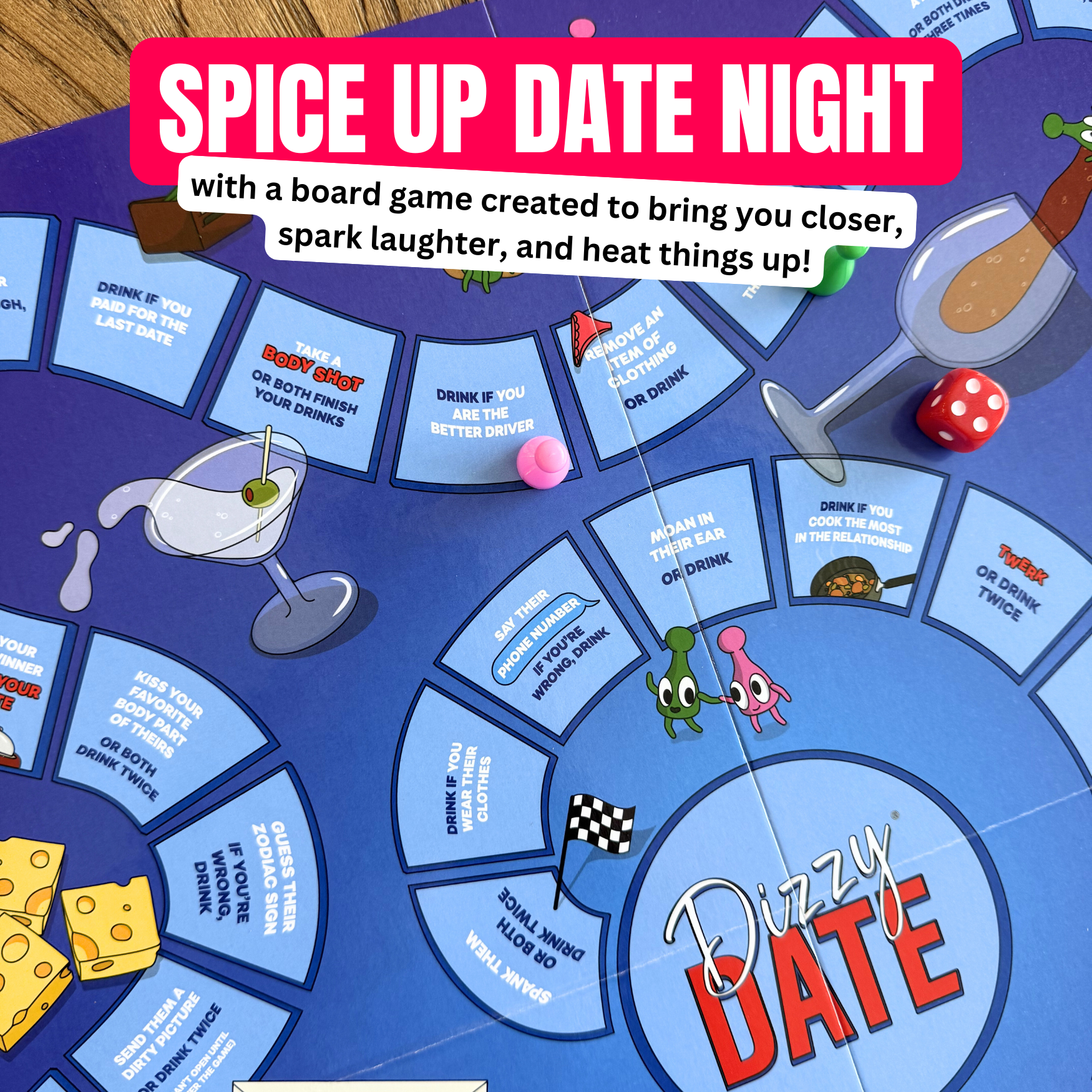 Dizzy Date - Couples Drinking Board Game