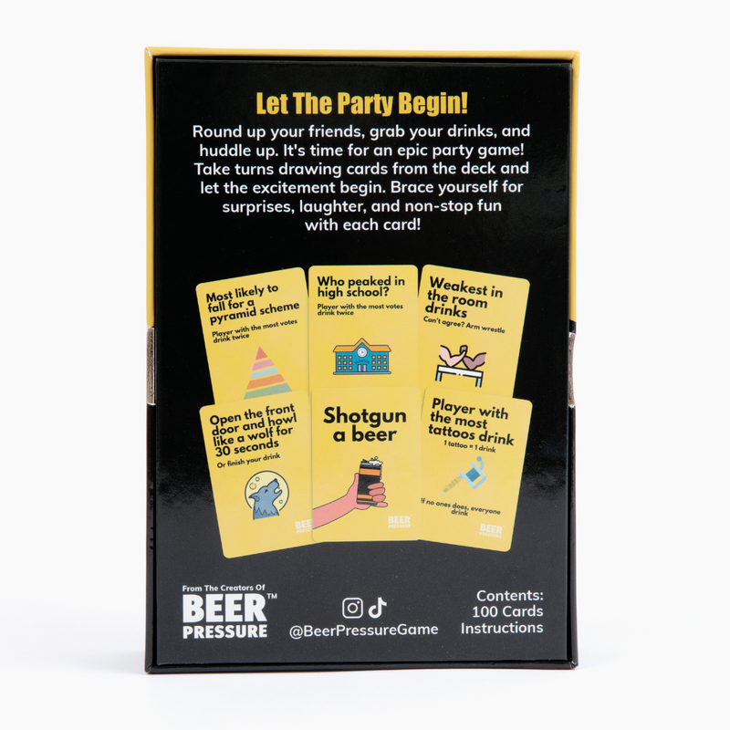 Beer Pressure V2 - Drinking Card Game for Parties, Pregames, and Game ...