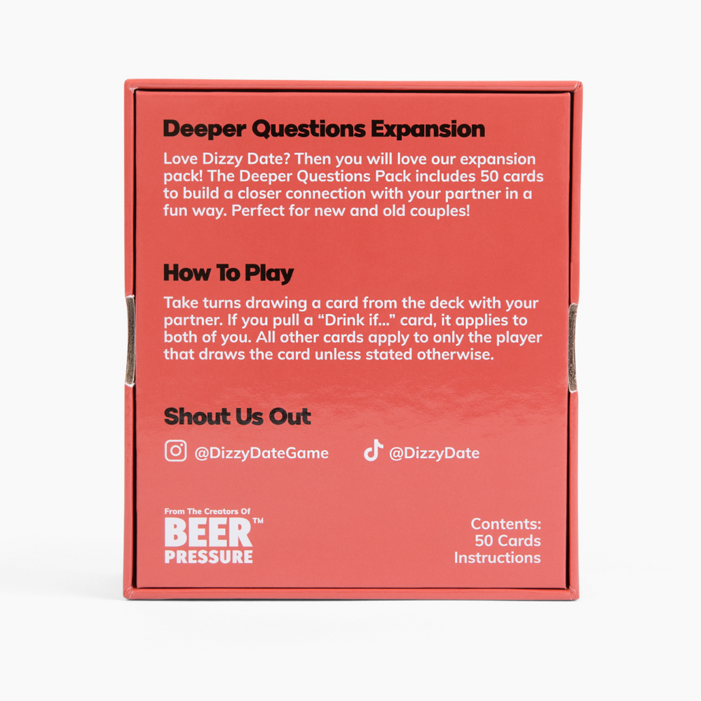 Dizzy Date - Deeper Questions Expansion Pack. The Card Game for Date ...